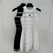 Chanel 2026 Round Neck Knitted Vest Dress Wool Cashmere 516050