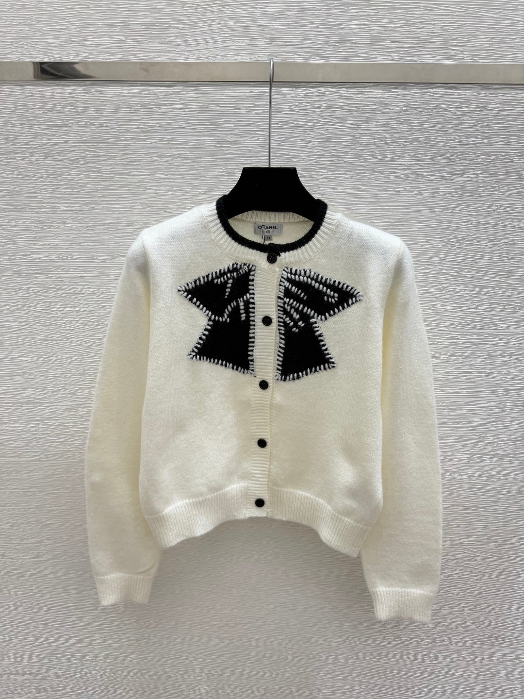 Chanel 2026 Crew-neck Cardigan With Bow Wool 244596