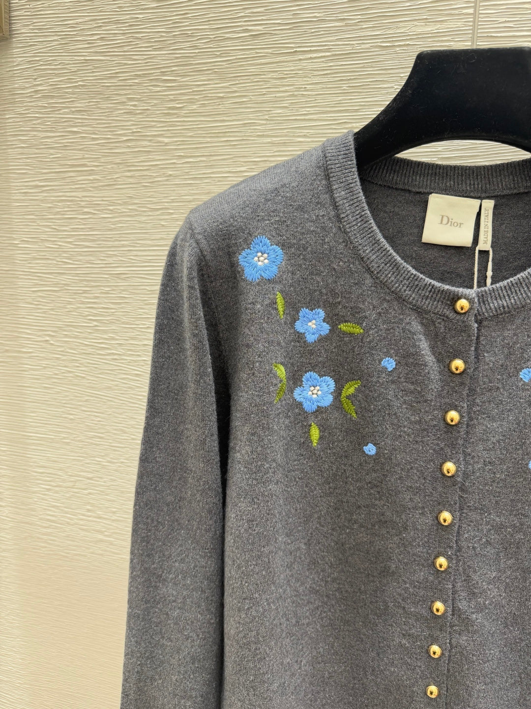 Dior 2026 Blue Flower Cardigan Wool 913412