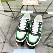 GG Men's Sneaker Green Black Cowhide 525900