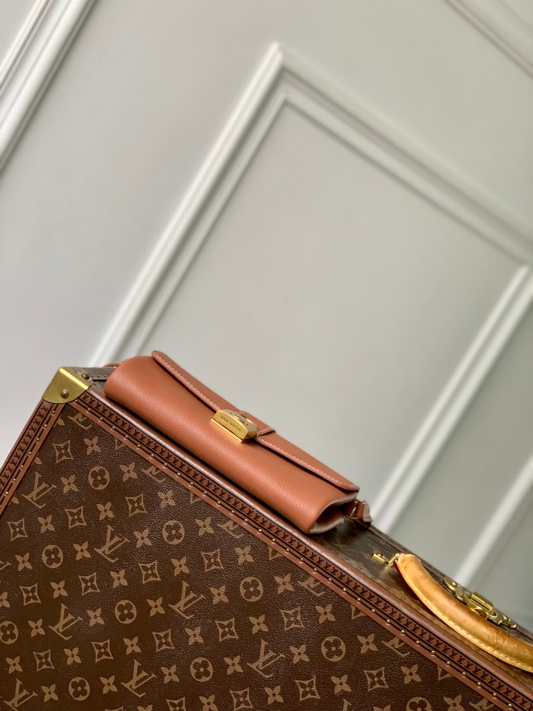 LV Lock Bag Brown Gold Calfskin 240869