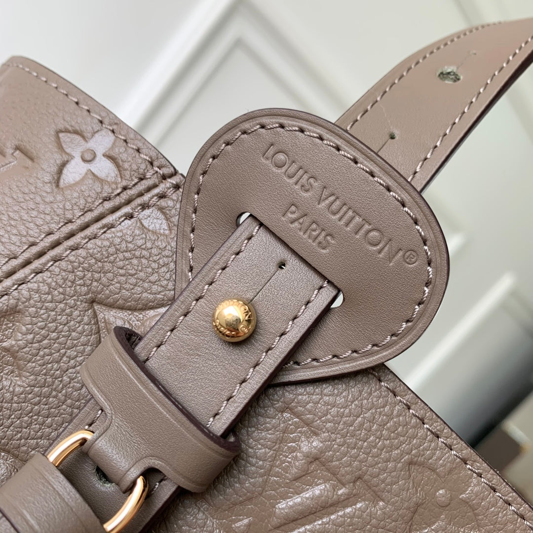 LV 2025 Louis Vuitton All In One MM Bag 40cm Gray Monogram Empreinte Leather 343619