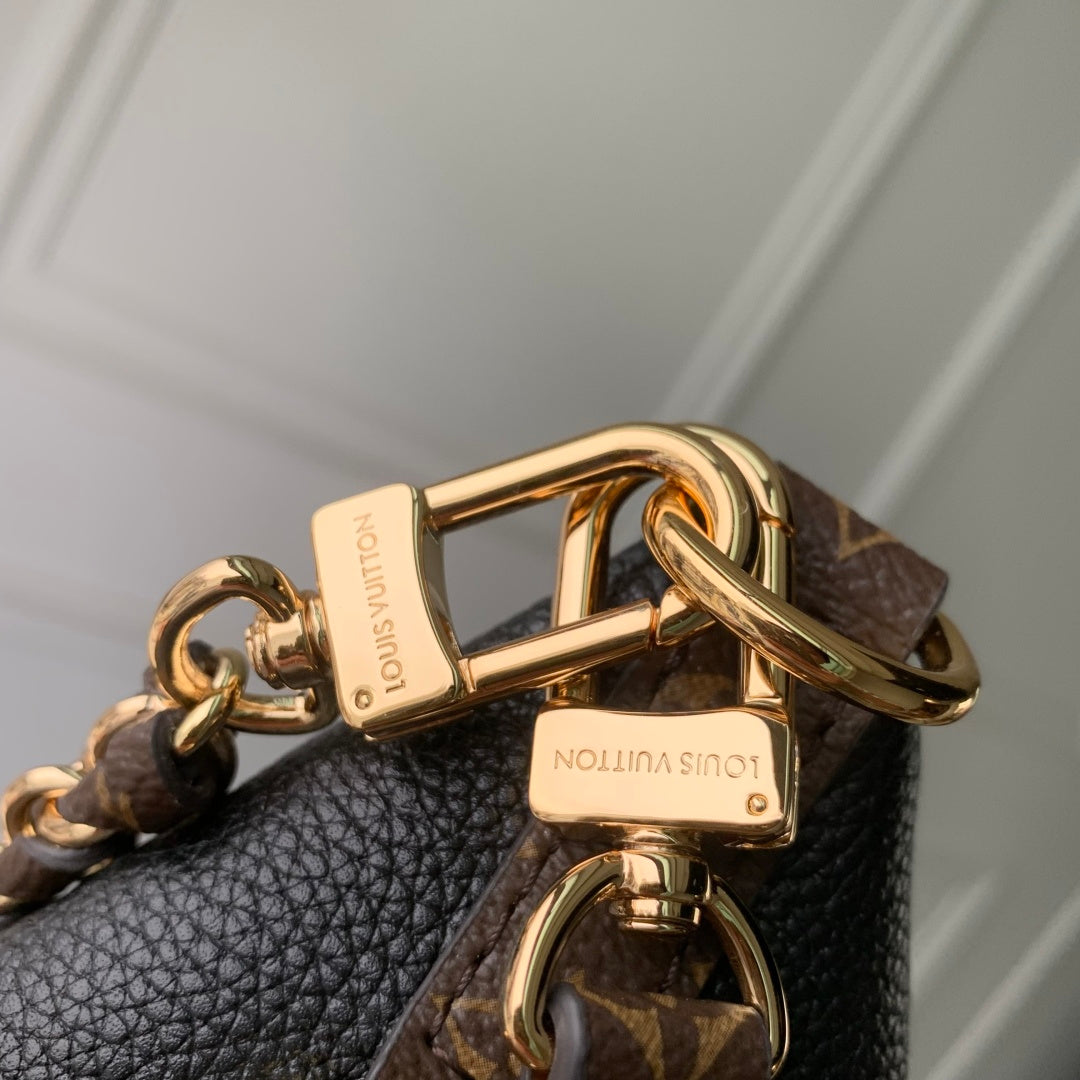 LV 2025 Multipass Bag Black mix Brown Canvas Calfskin 347360