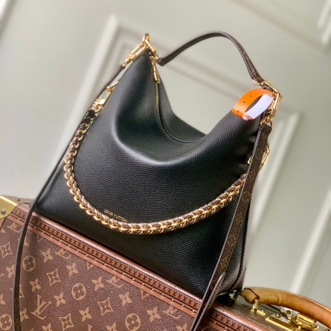 LV 2025 Multipass Bag Black mix Brown Canvas Calfskin 347360