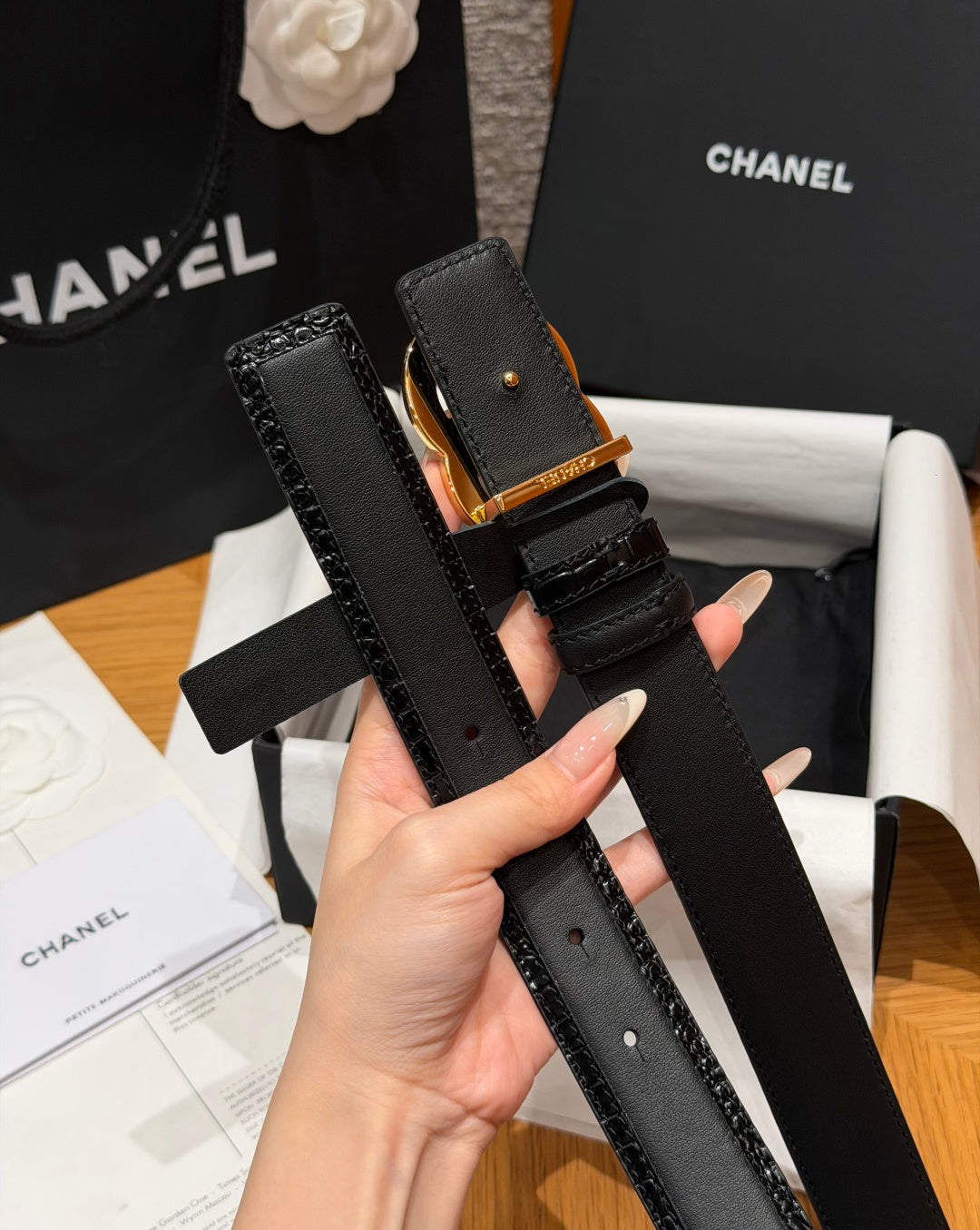 Chanel 2026 Double C Buckle Belt 30mm Calfskin 213839