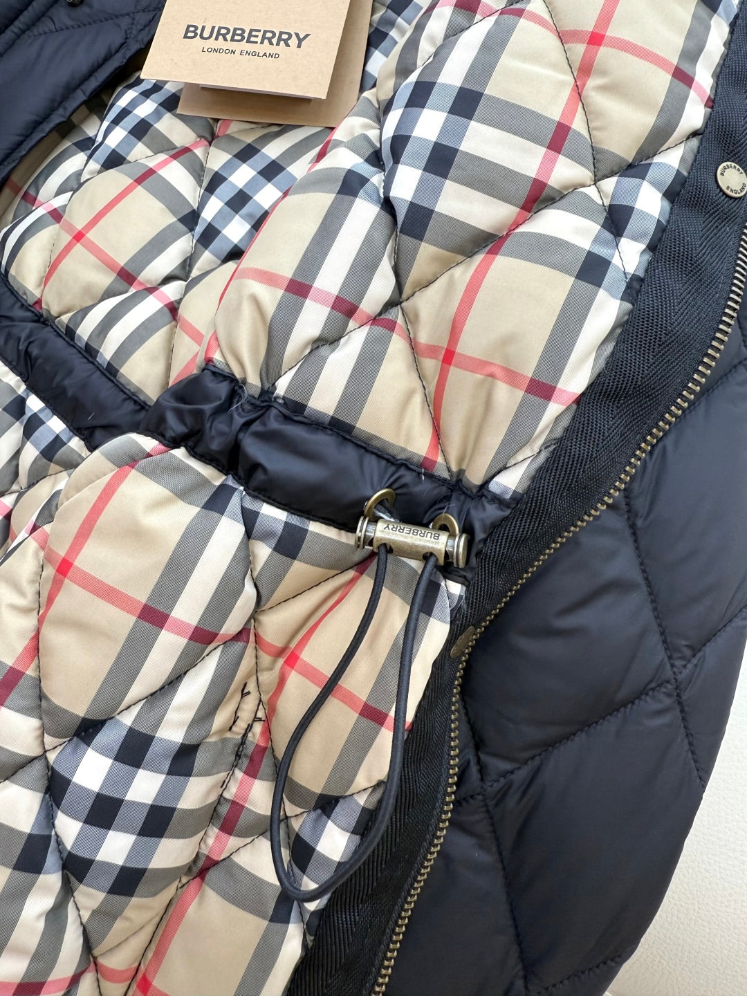 Burberry 25 Mid-Length Jacket Black Nylon Cotton