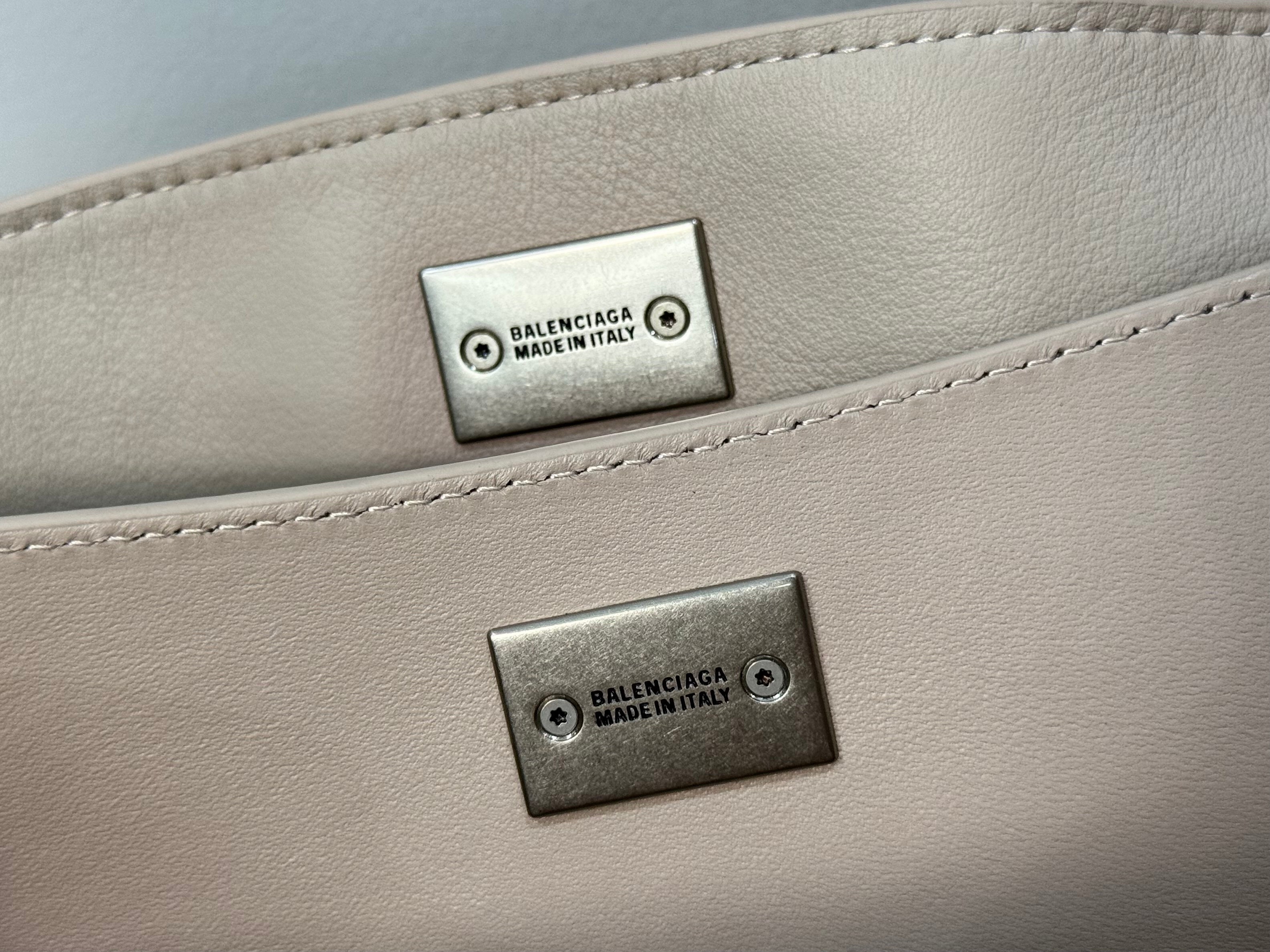 Balenciaga Small Bag 29 Beige Calfskin Sliver Hardware