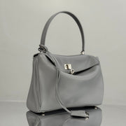 Balenciaga Small Bag 29 Gray Calfskin Sliver Hardware