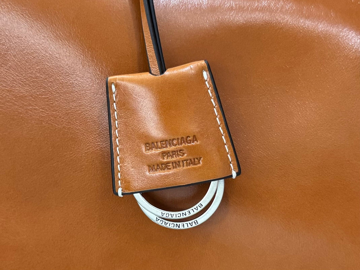Balenciaga Medium Bag 35 Camel Brown Cowhide Sliver Hardware