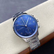 IWC Portuguese 41mm Blue Dial Silver Numerals Steel Case