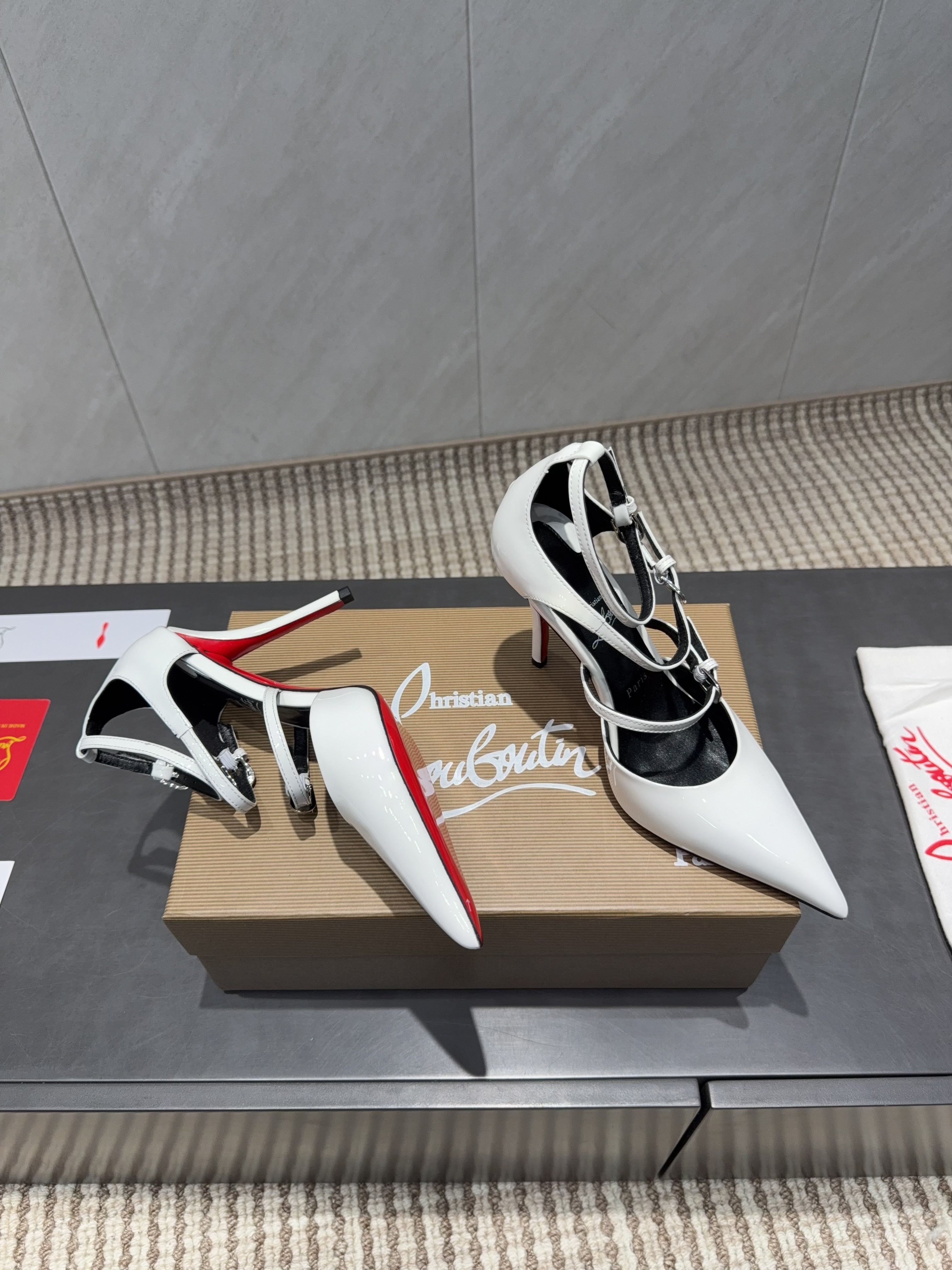 CL 26SS High Heel Pump 100 White Patent Leather 613870