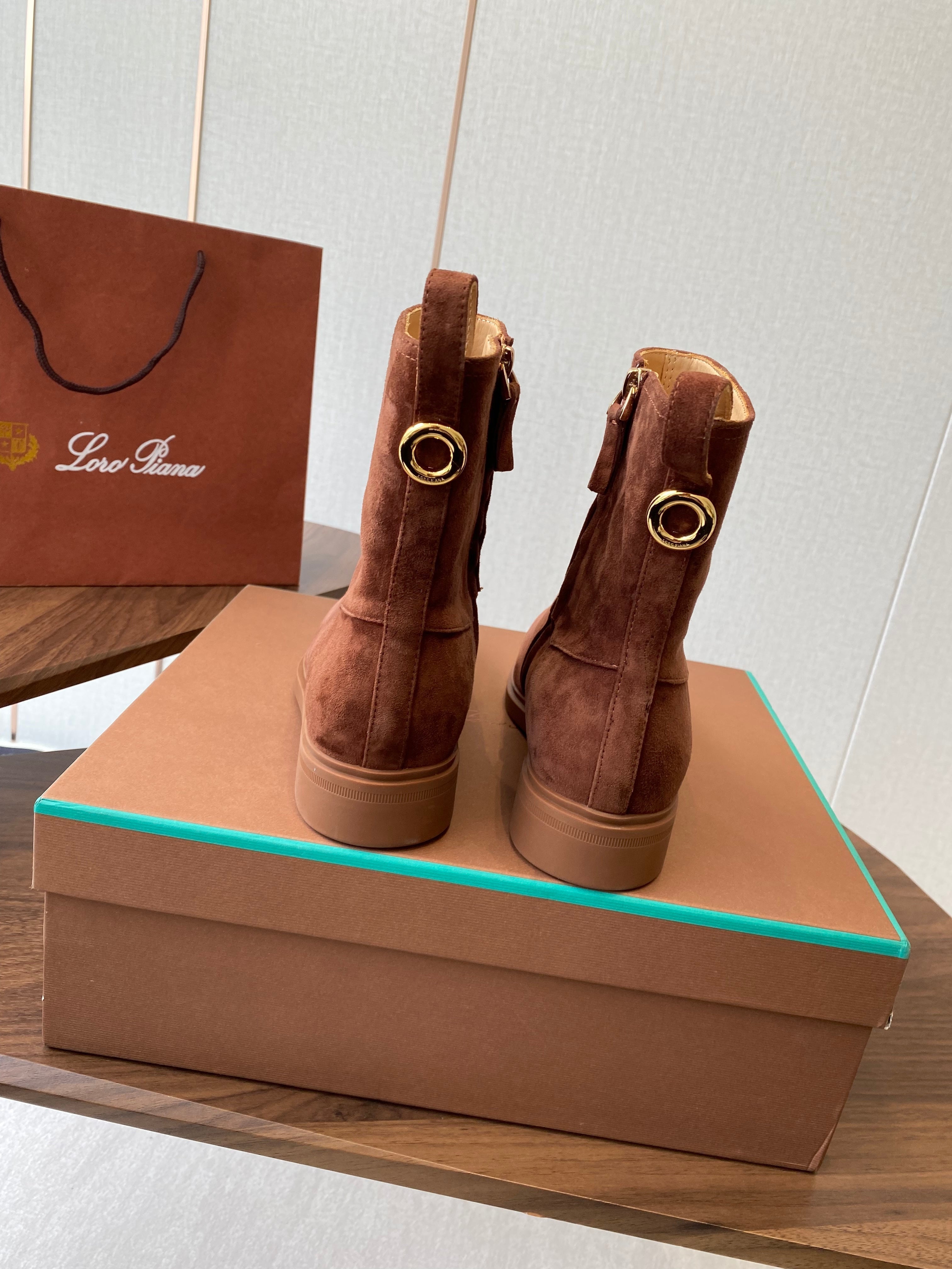 LP latest short boots brown suede 388104