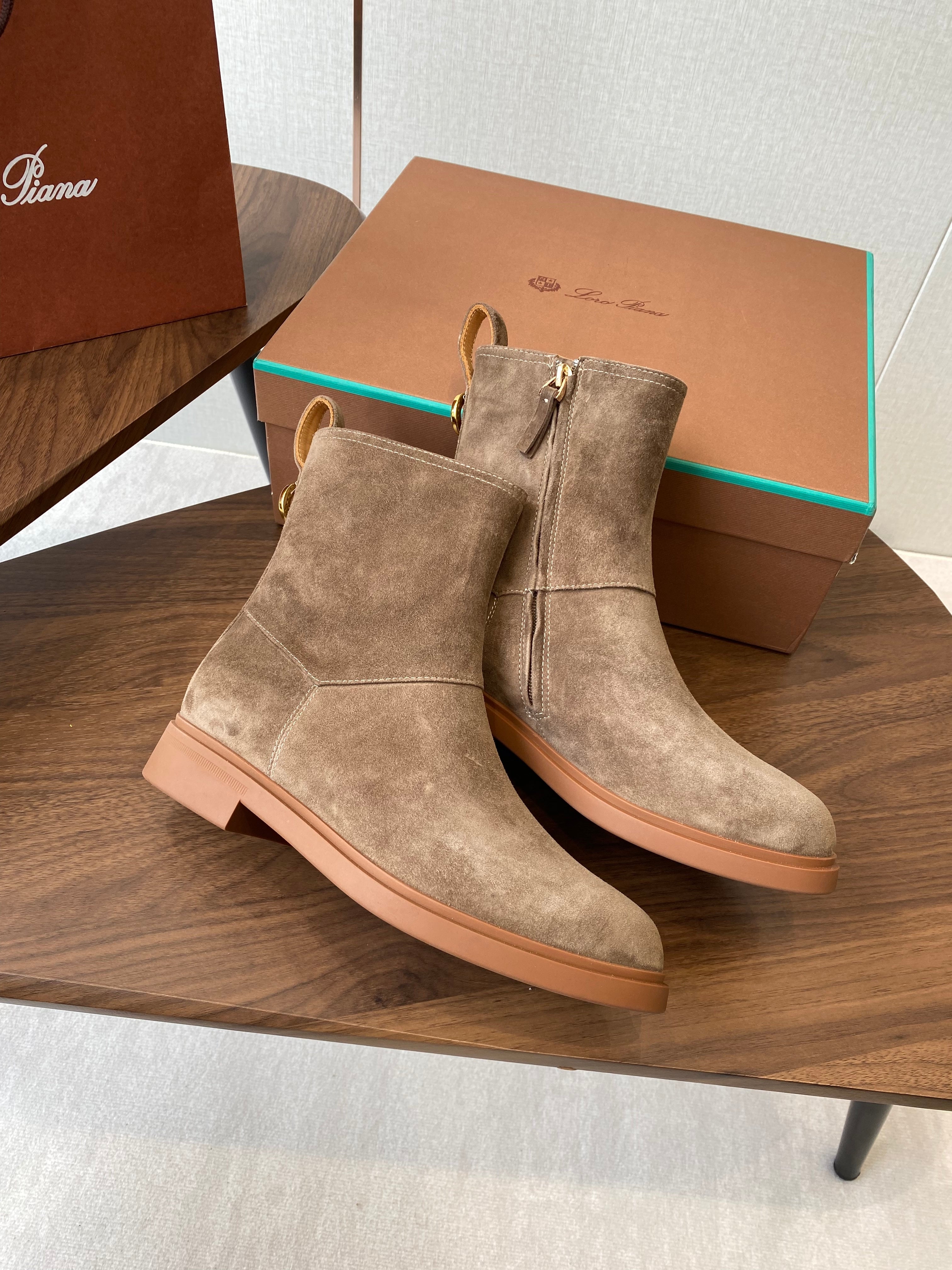 LP latest short boots light brown suede 388105