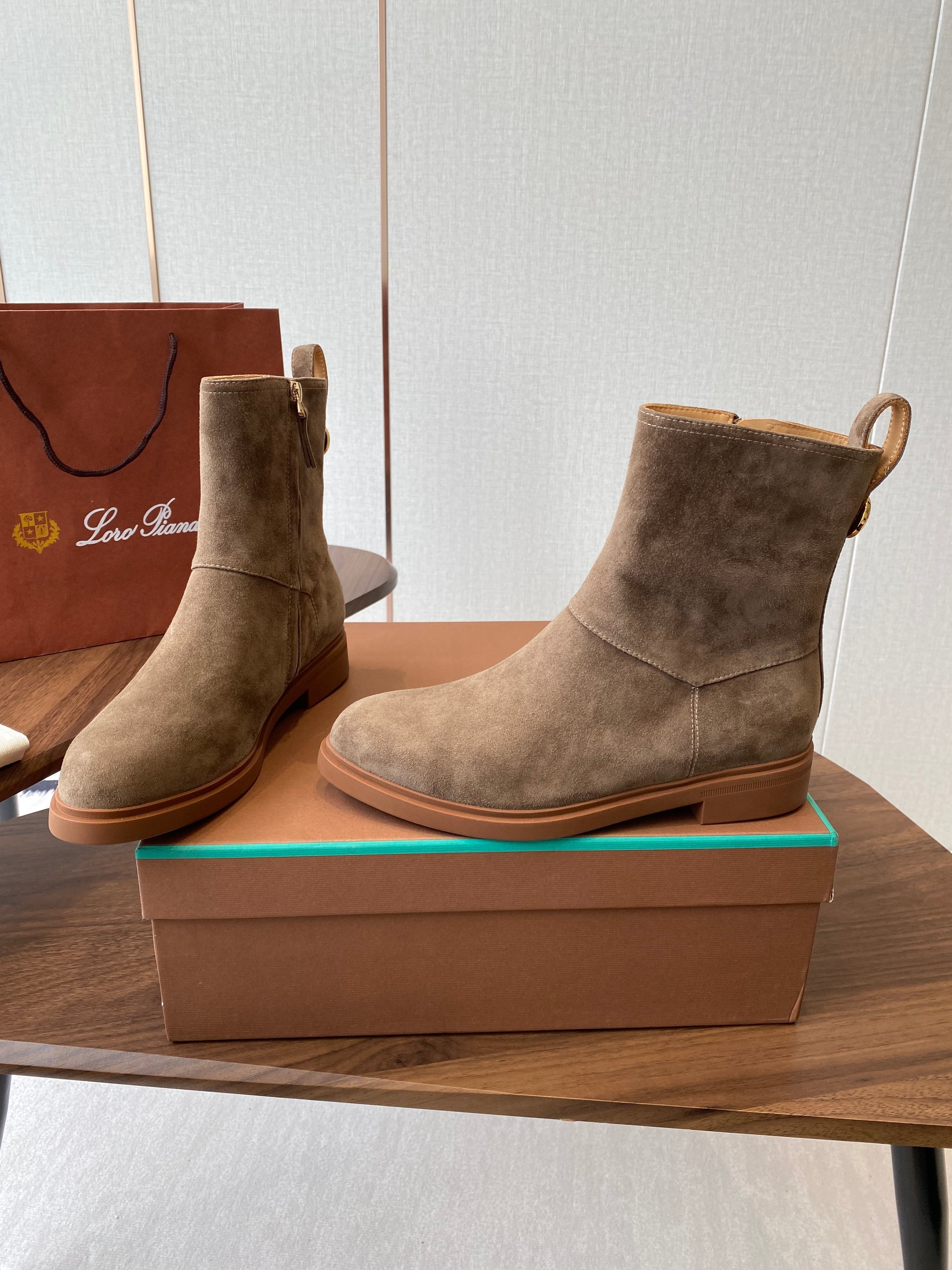 LP latest short boots light brown suede 388105