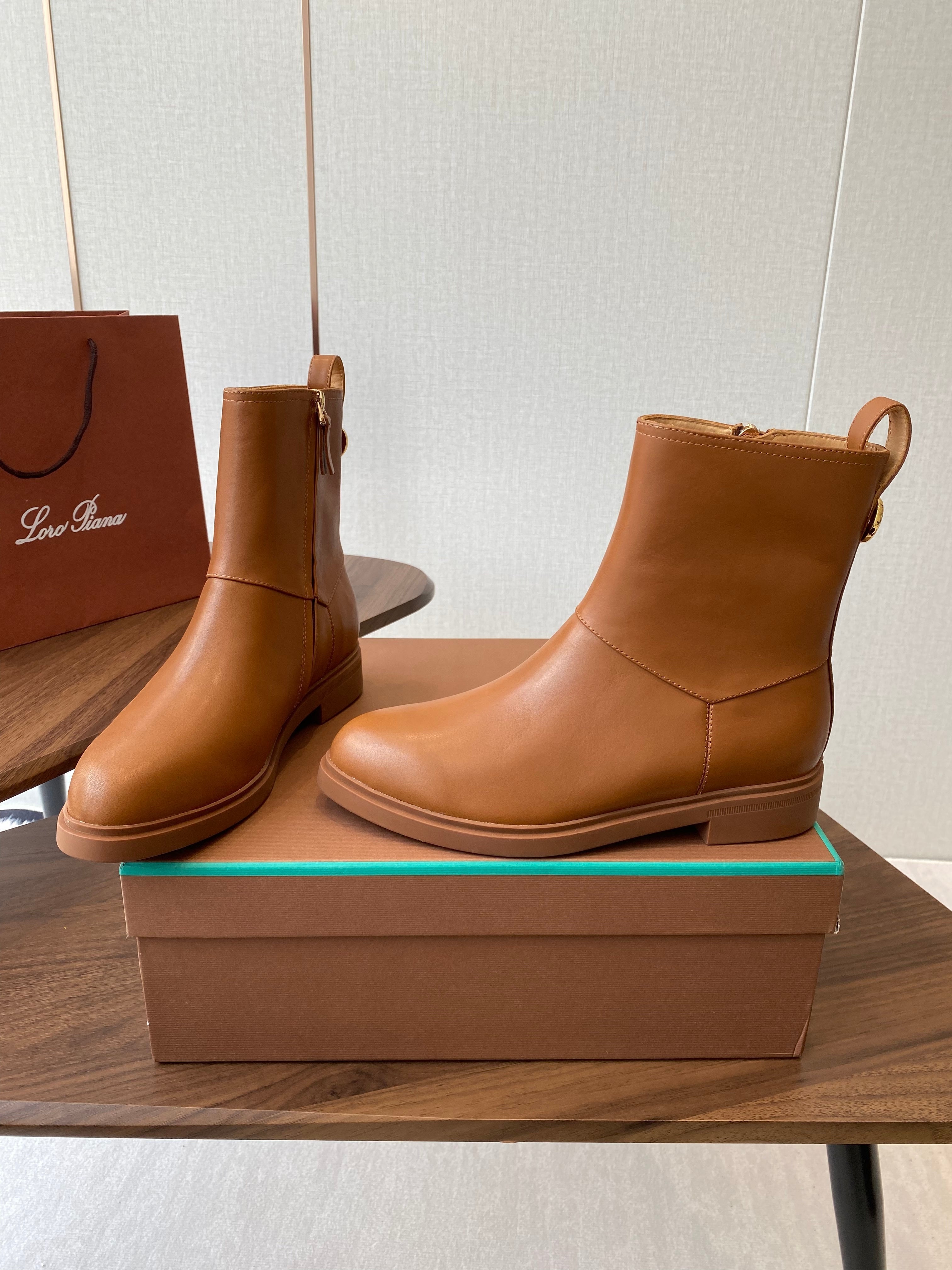 LP latest short boots  brown calfskin 388108