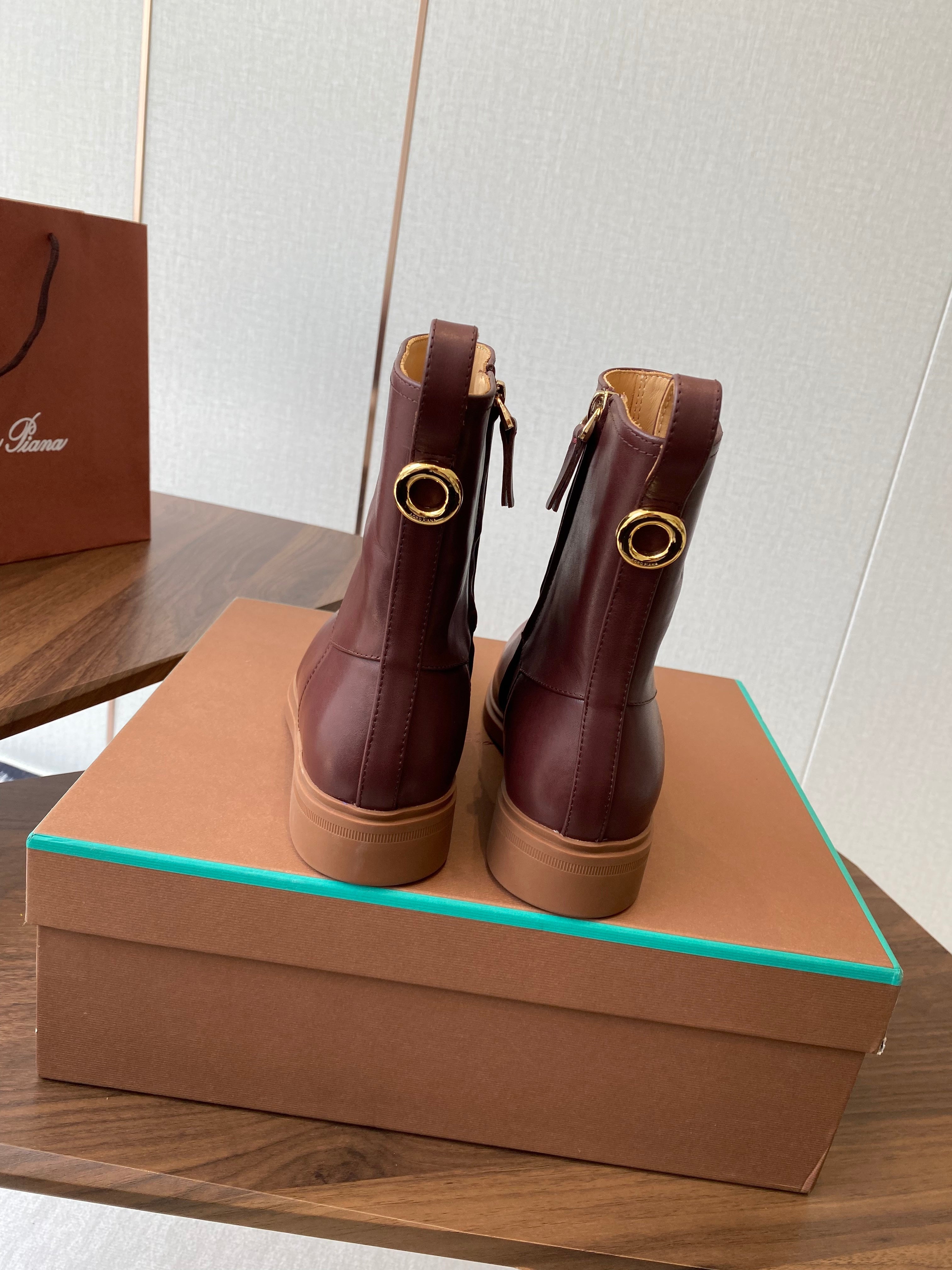 LP latest short boots dark brown calfskin 388109