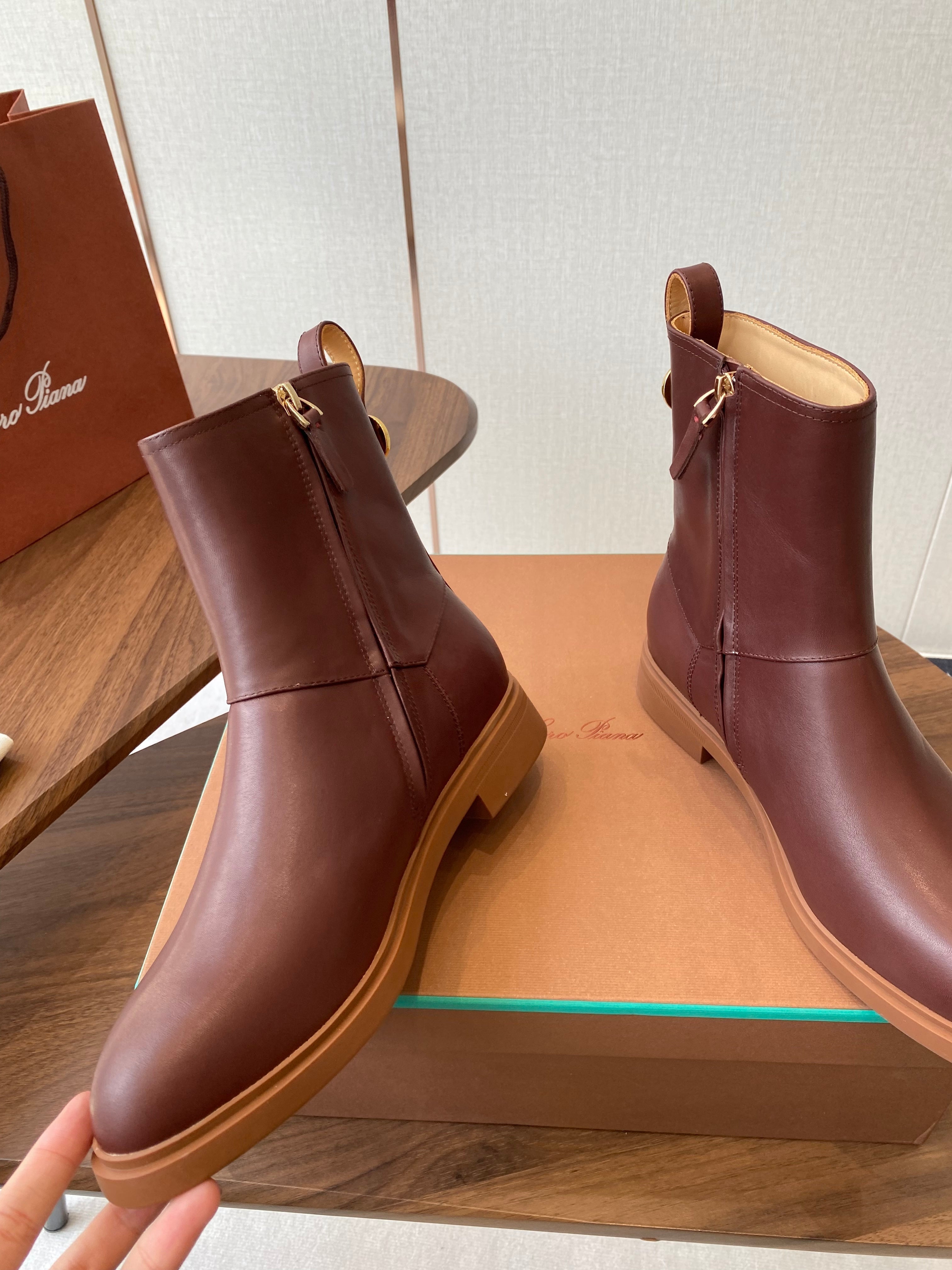 LP latest short boots dark brown calfskin 388109