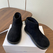 Loewe snow boots black suede wool 477797