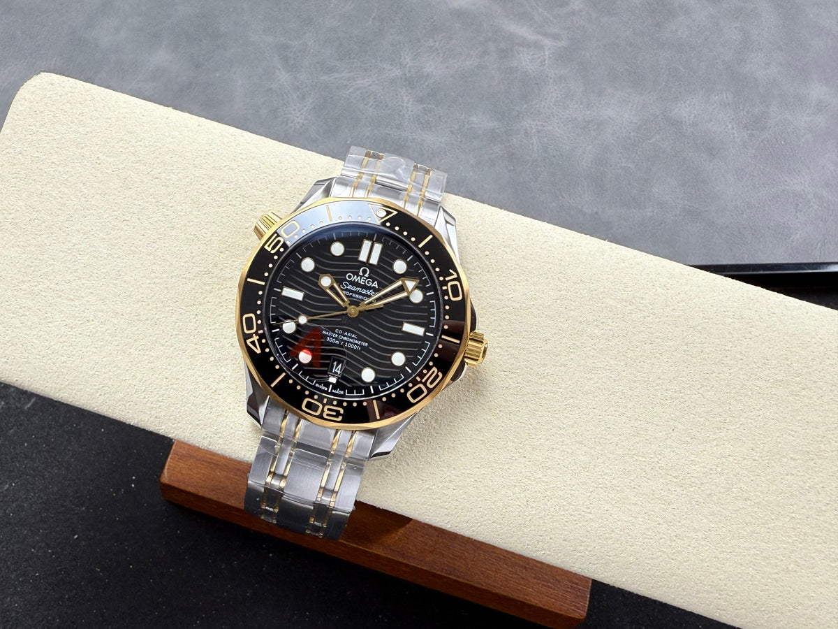 Omega Seamaster Diver 300M Co-Axial Master Chronometer 42mm Watch Steel Gold