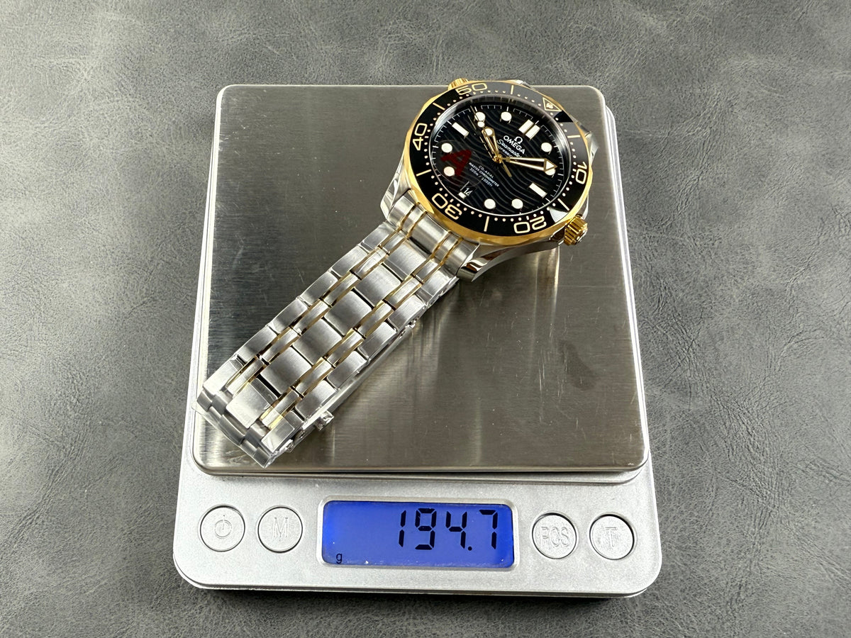 Omega Seamaster Diver 300M Co-Axial Master Chronometer 42mm Watch Steel Gold