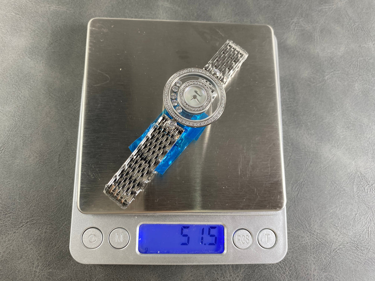 Chopard Happy 28mm Mop Dial Diamond Bezel Steel