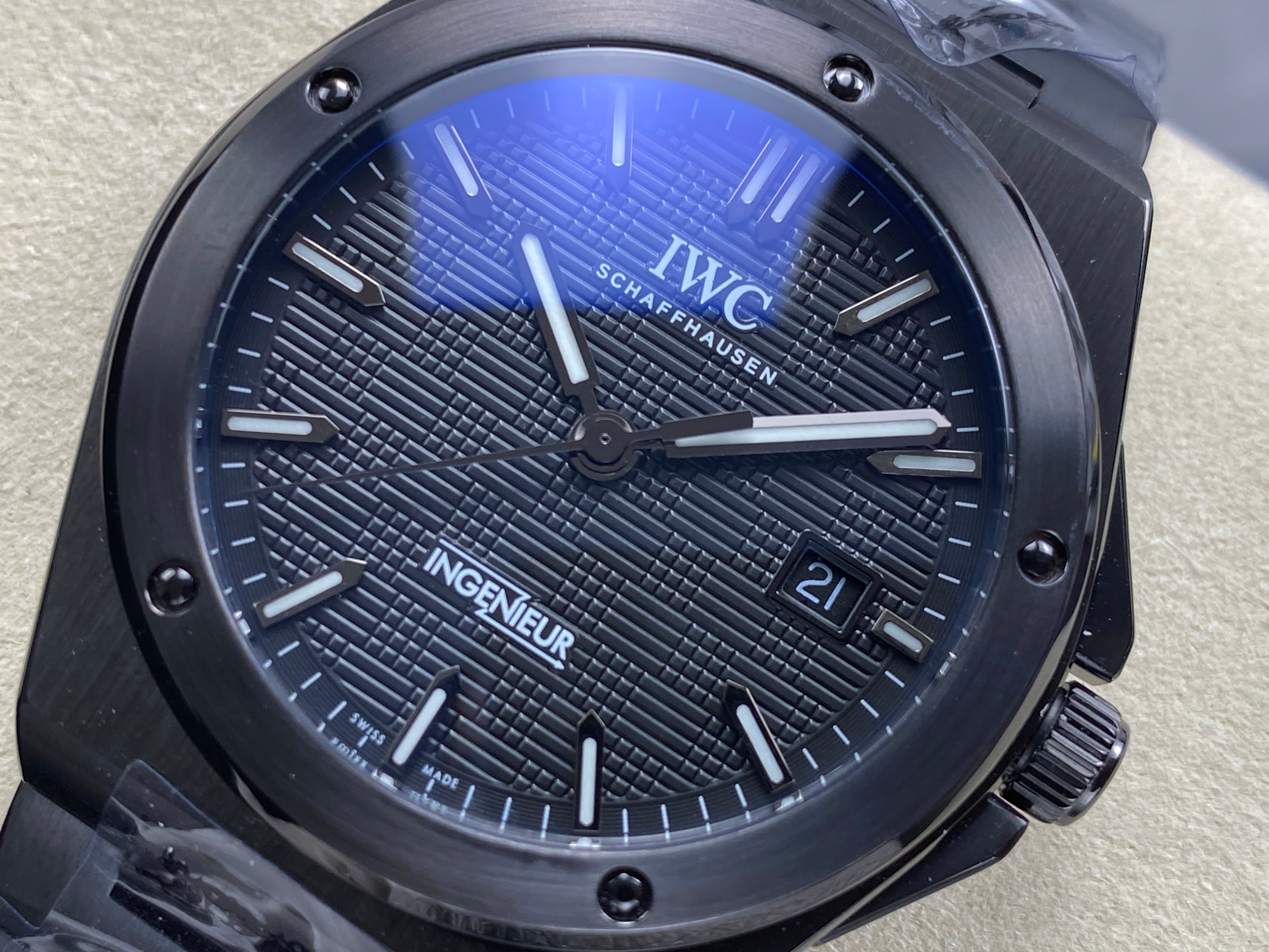 IWC Ingenieur 40 Black Dial Black Case