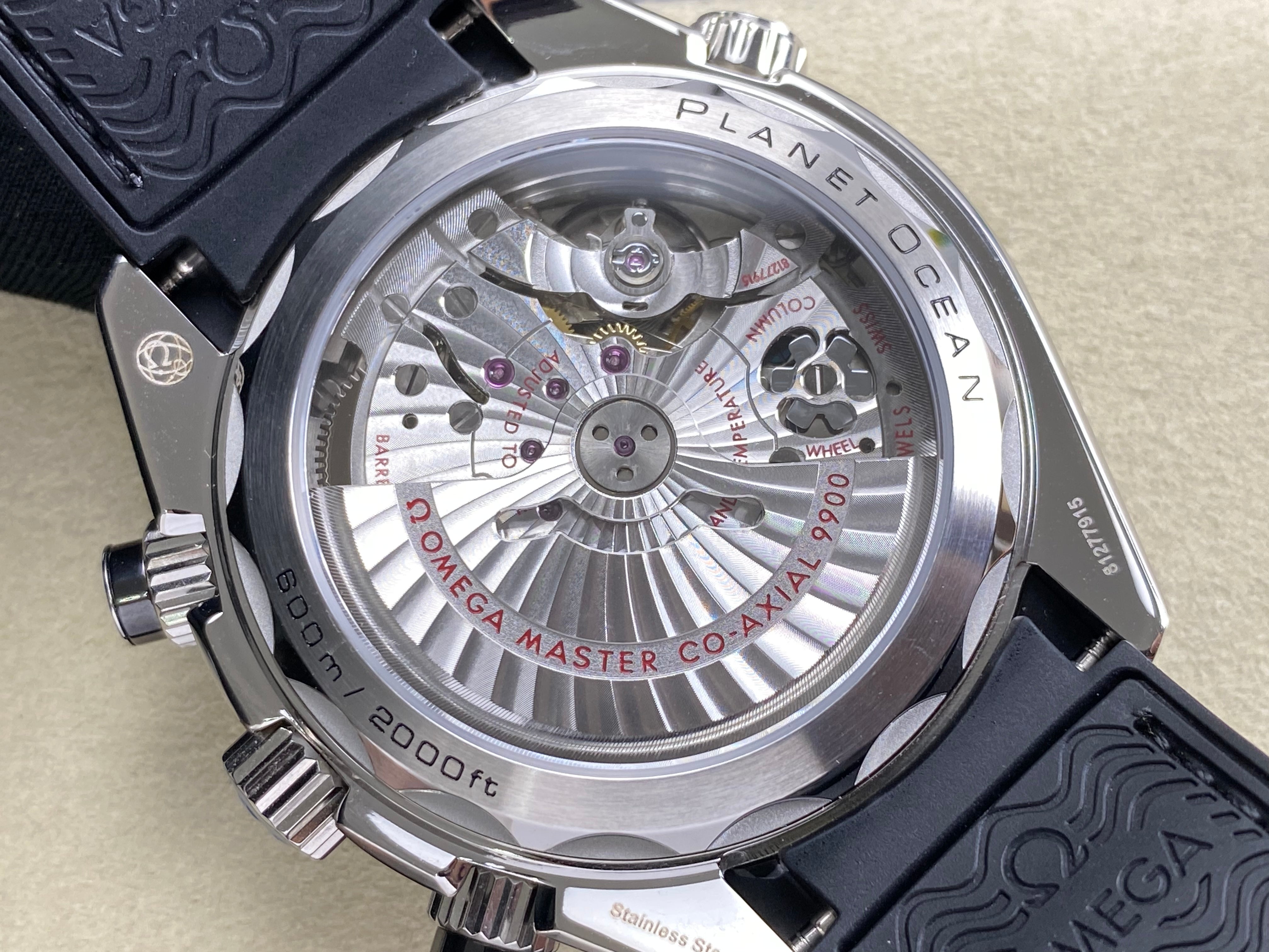 Omega Seamaster 46mm Black Dial Sliver Case Black Leather
