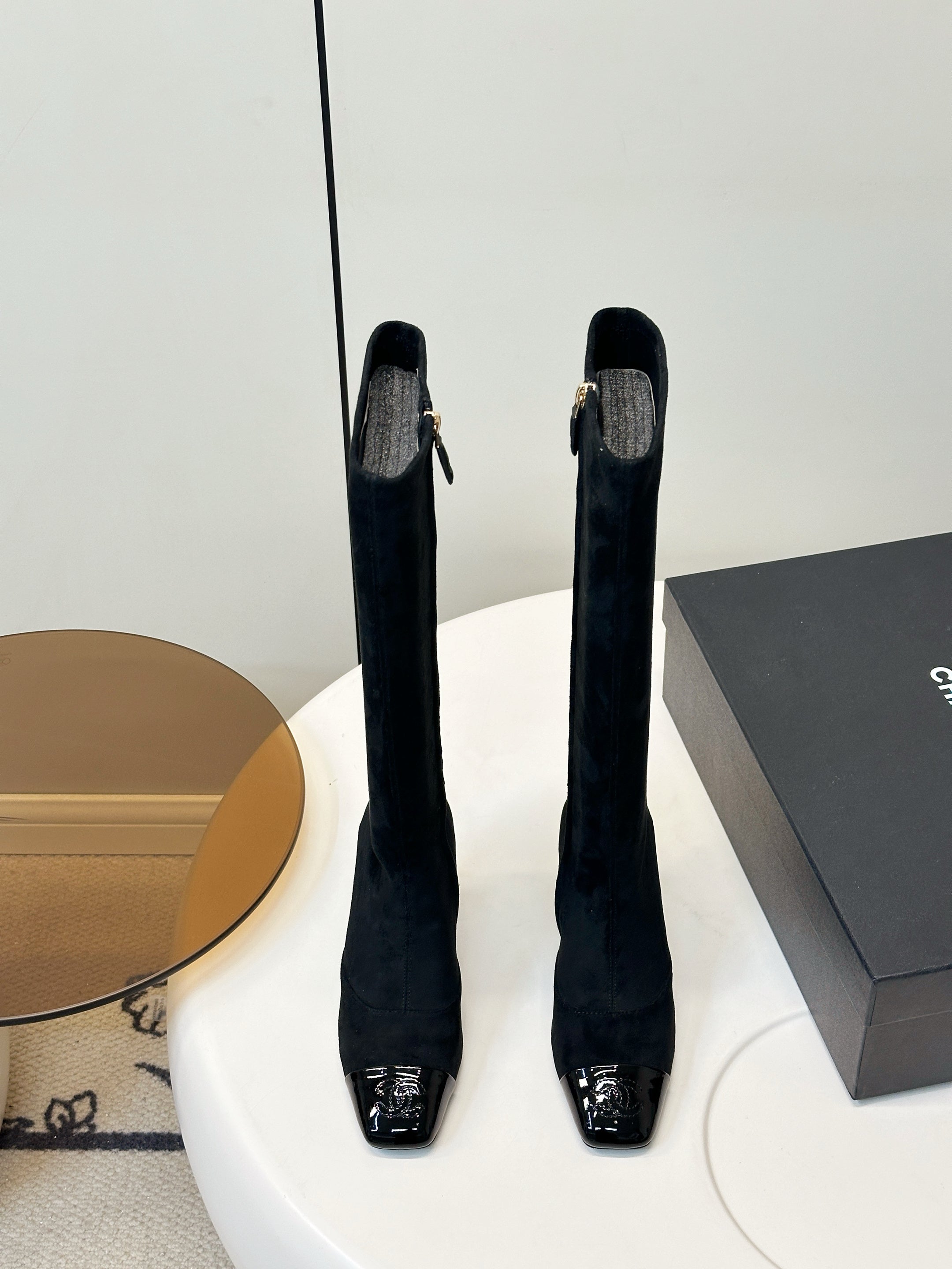 Chanel 2026 Stretch Boots 80mm Suede Cowhide 986293