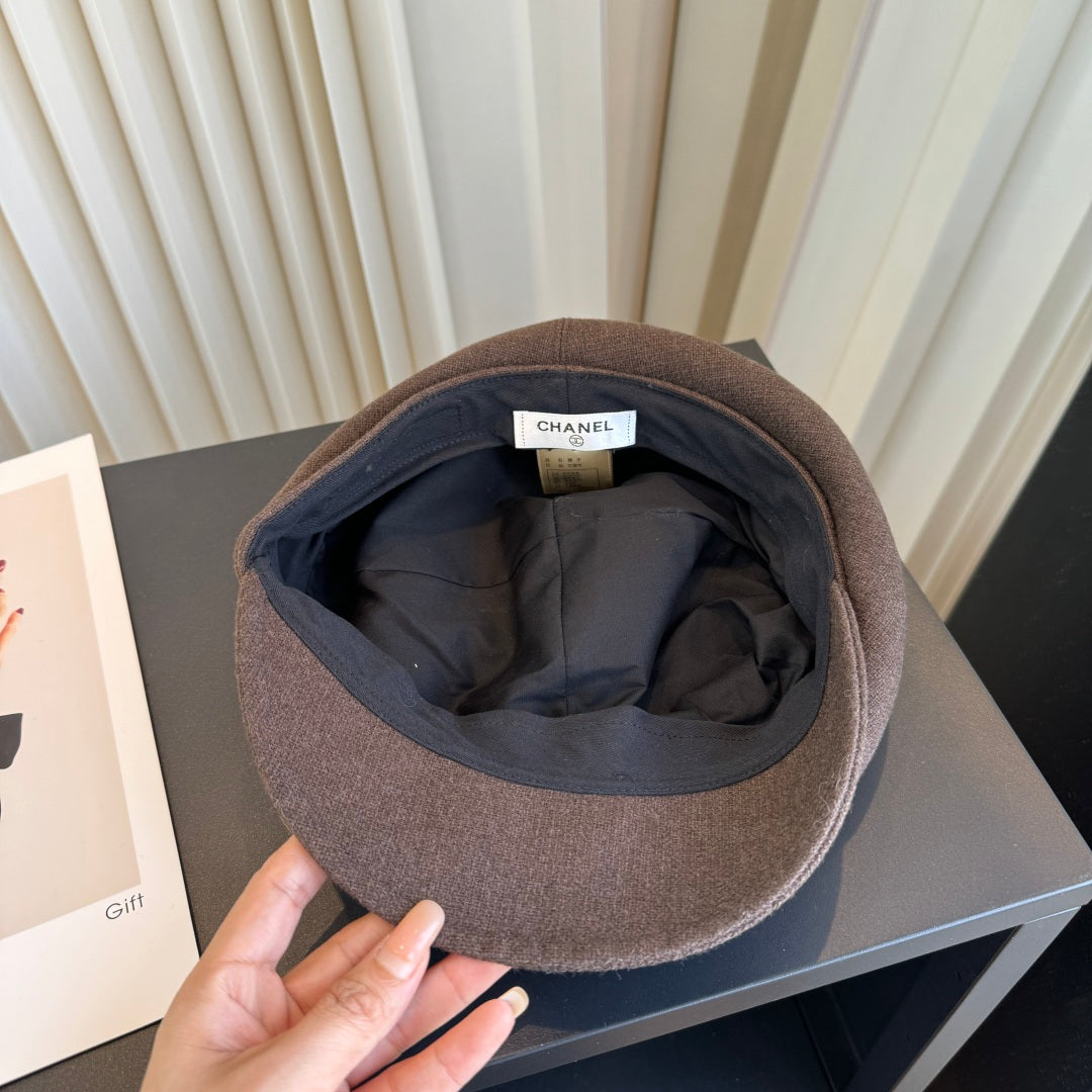 Chanel Dark Brown Felt Beret 425650