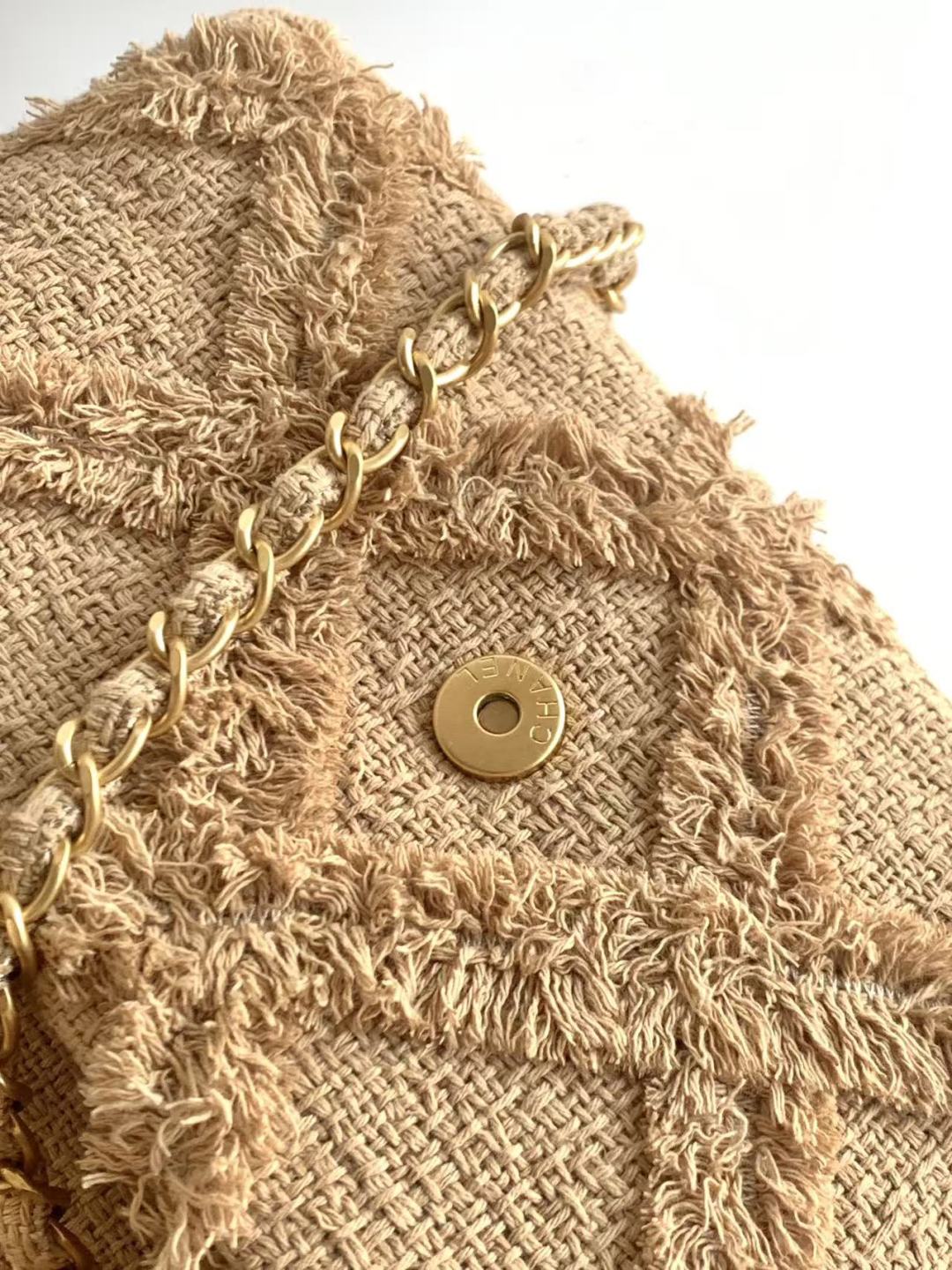 CC 2025 Crochet 27cm Beige Tweed Fabric