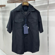 PRA 2026 Men's  Linen Short-Sleeve T-Shirt Black Fabric 917702