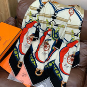 HM 25s The King Scarf 140cm Black White Colorful Cashmere 973051