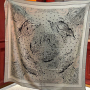 HM 25s Jungle Love Scarf 140cm Gray Cashmere 976285