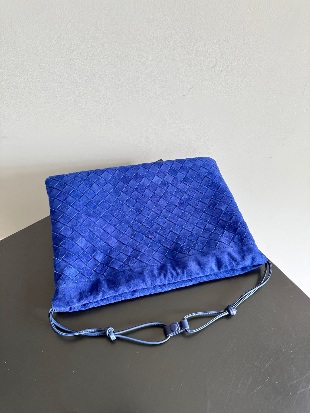 Bottega Veneta 2026 Dust Bag 32cm Blue Suede 137068