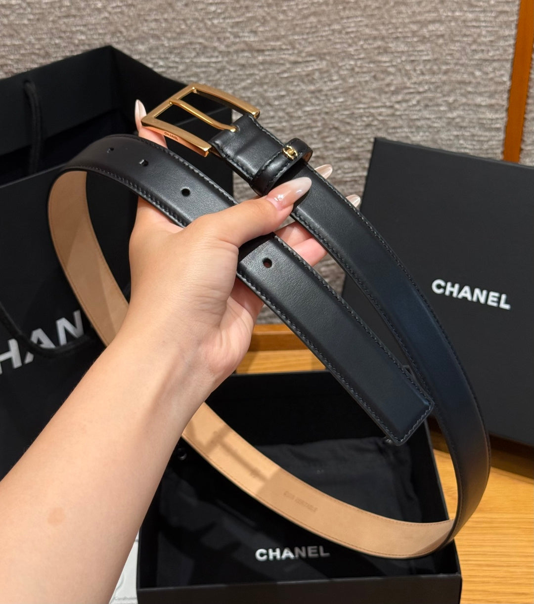 Chanel 2026 Square Buckle Belt 30mm Calfskin 213908