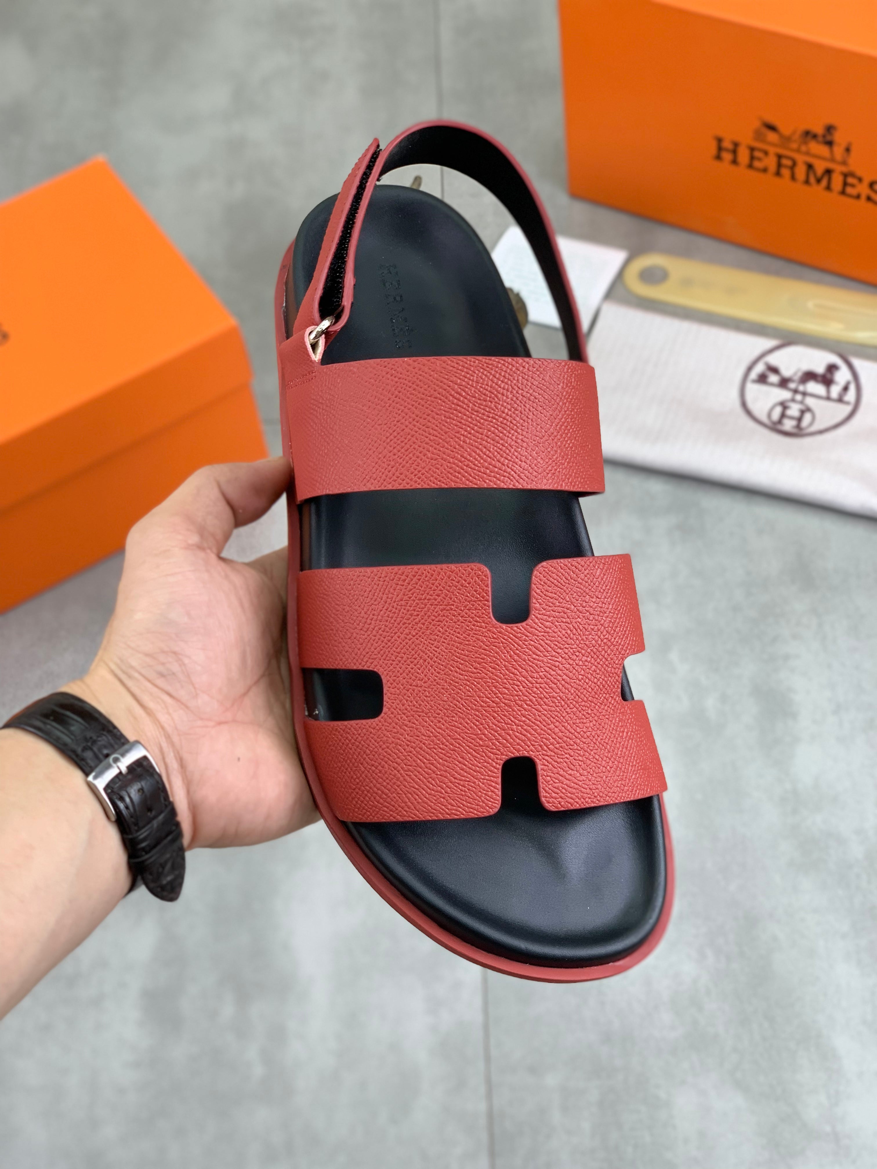 HM Men's Genius Sandals Red Calfskin 645501