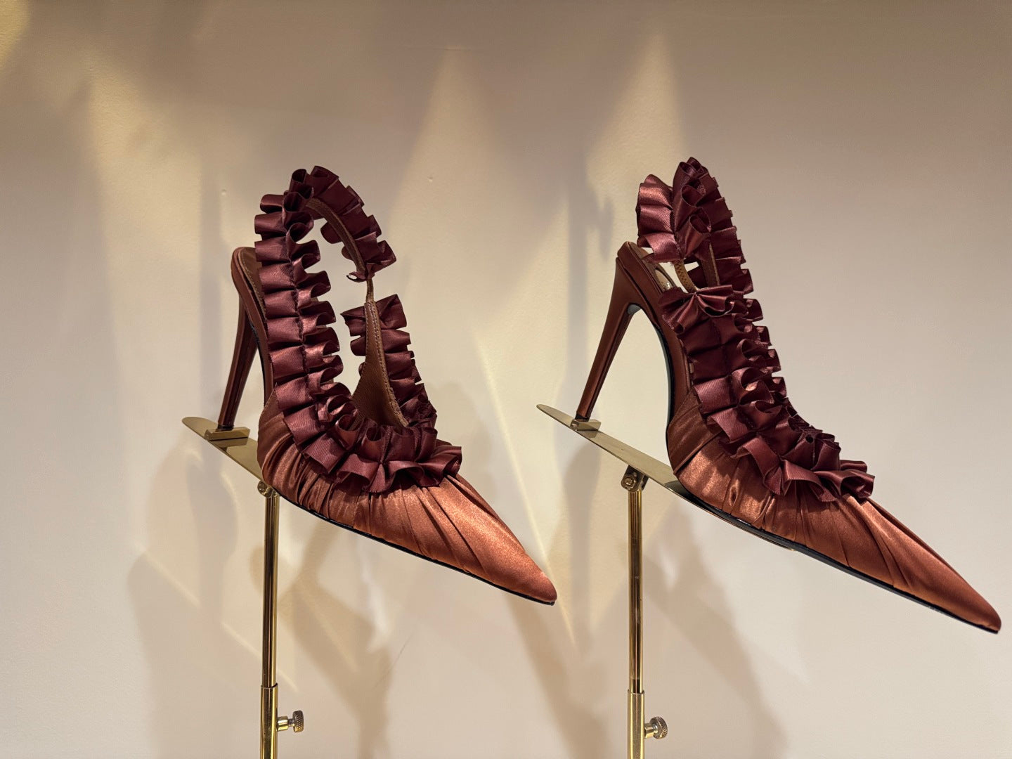 YSL 2026 Madeleine Slingback 110mm Silk Leather