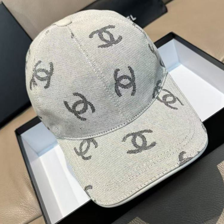Chanel CC Logo Denim Baseball Cap Cotton 280832
