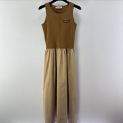 Miumiu 2026 Vest Patchwork Dress Brown Beige Wool Viscose 375132