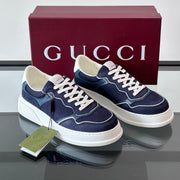 GG Men's Chunky Sneaker Blue Cowhide 535275