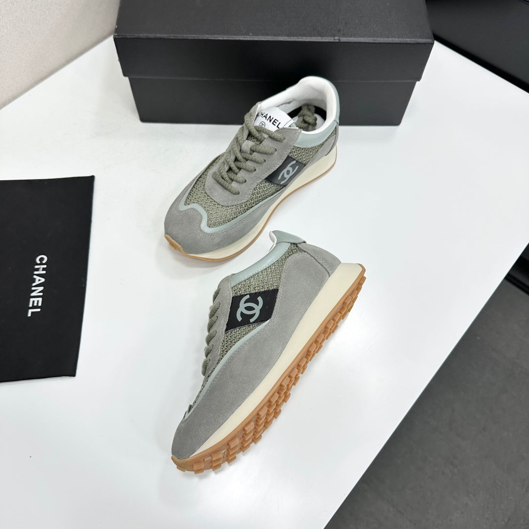 Channel 2026 Retro Runner Sneakers 30mm Mesh Suede Calfskin 894904
