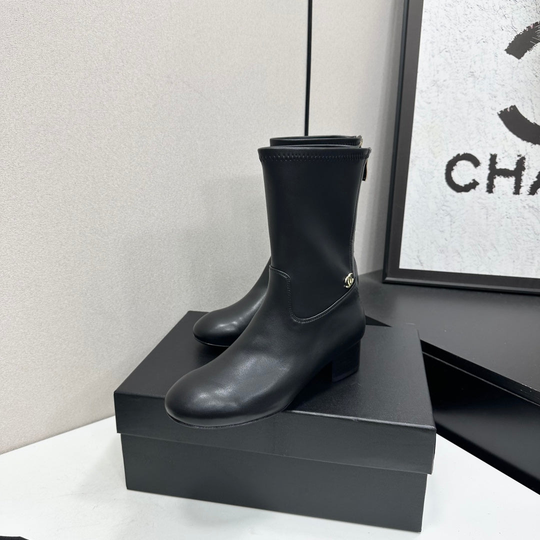 Chanel 2026 Short Boots 35mm Suede Leather 985644