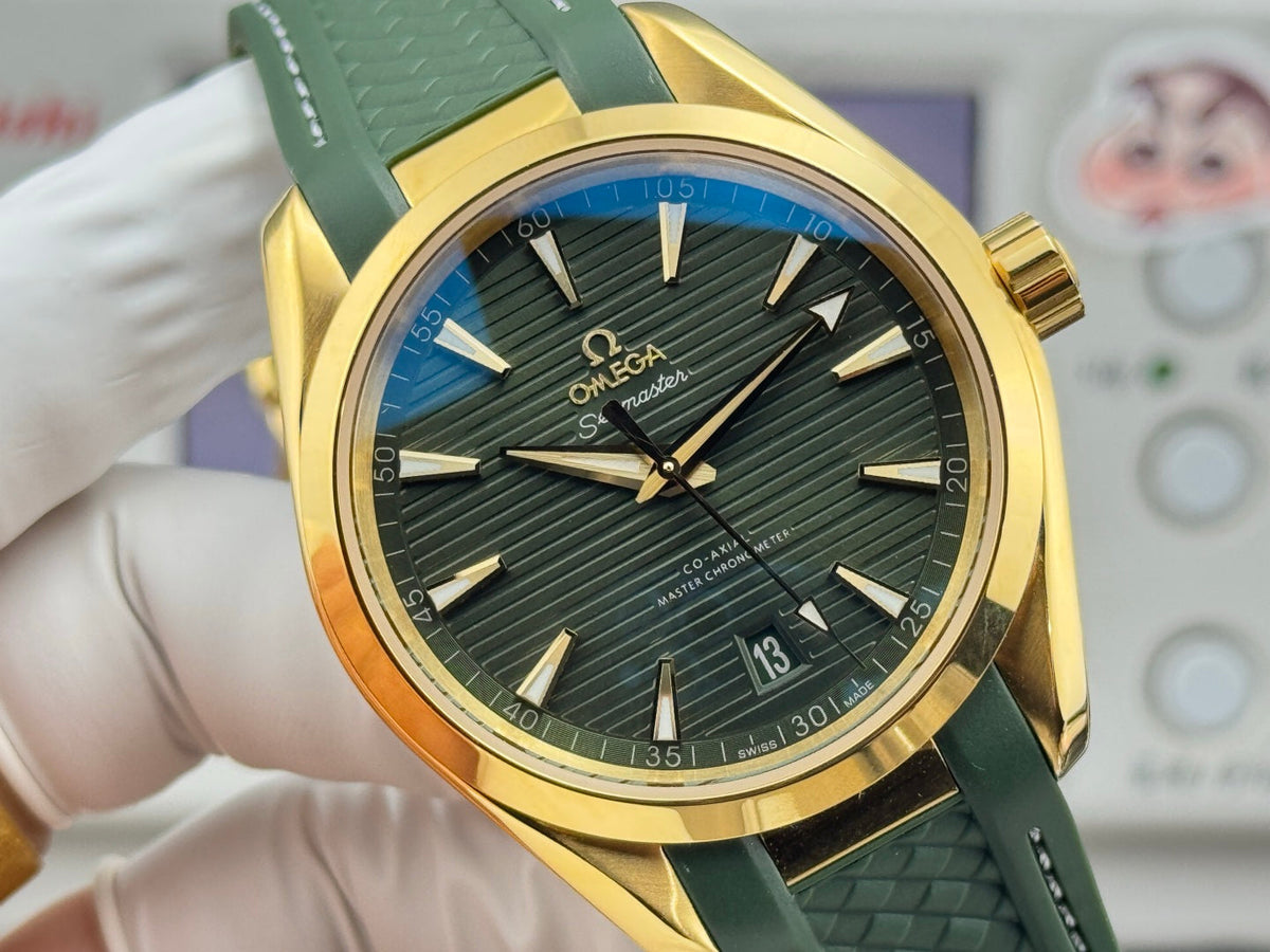 Omega Seamaster Aqua Terra 150M 41mm Green Dial Green Rubber Strap