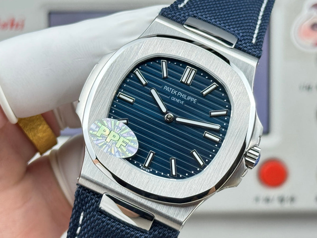 Patek Philippe Nautilus 41mm Blue Dial Fabric Strap