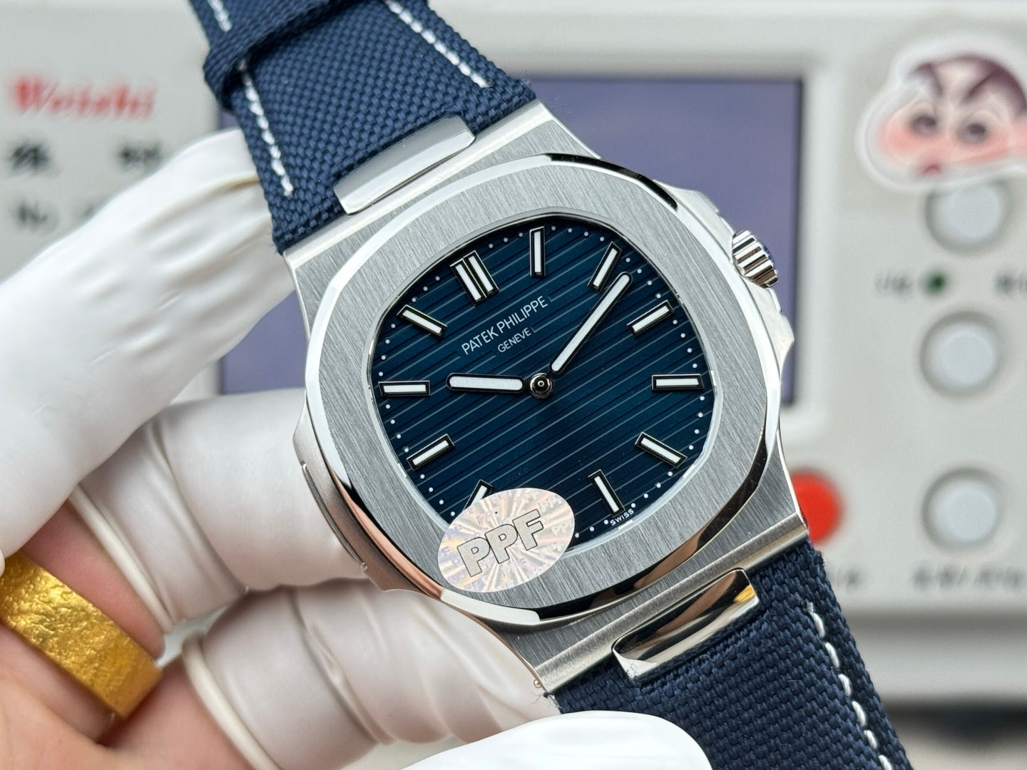 Patek Philippe Nautilus 41mm Blue Dial Fabric Strap