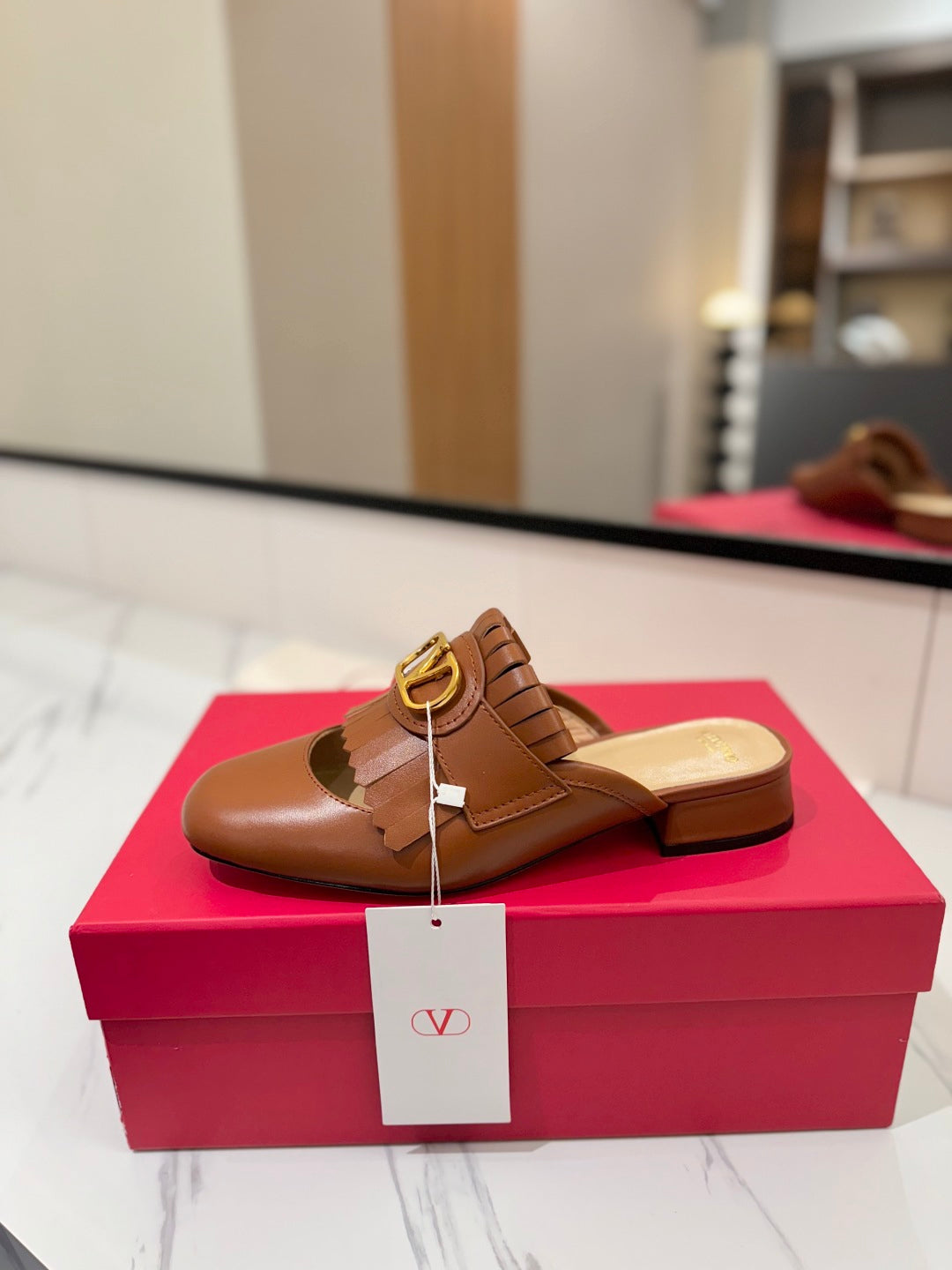 VT 2025 Signature Mule Brown Calf Leather 295082