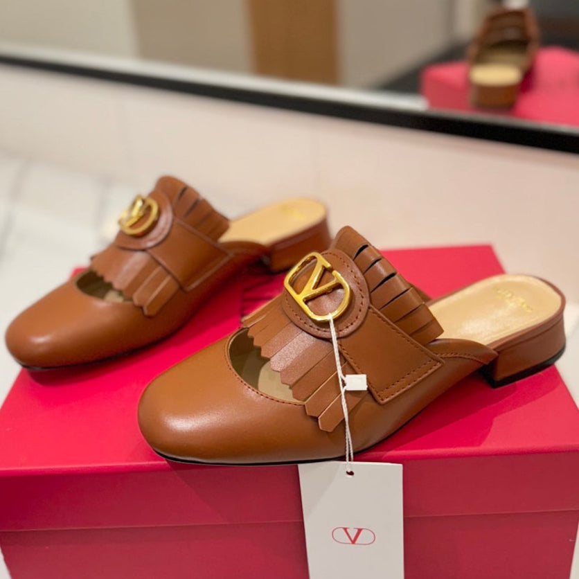 VT 2025 Signature Mule Brown Calf Leather 295082