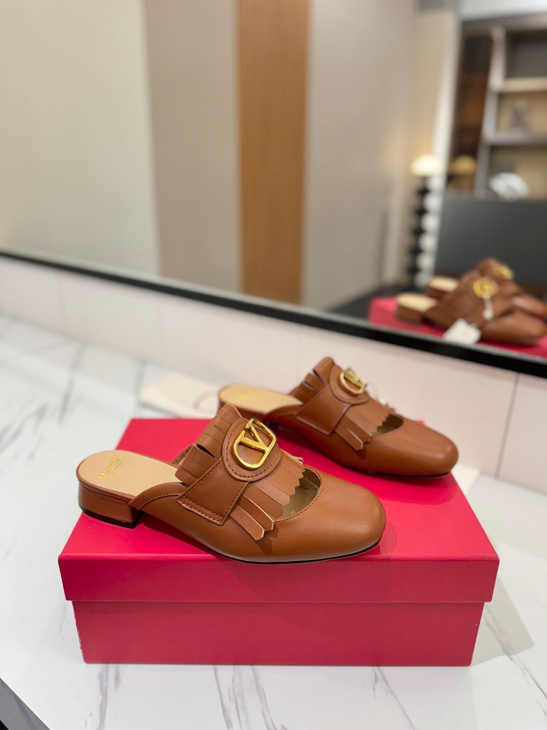 VT 2025 Signature Mule Brown Calf Leather 295082