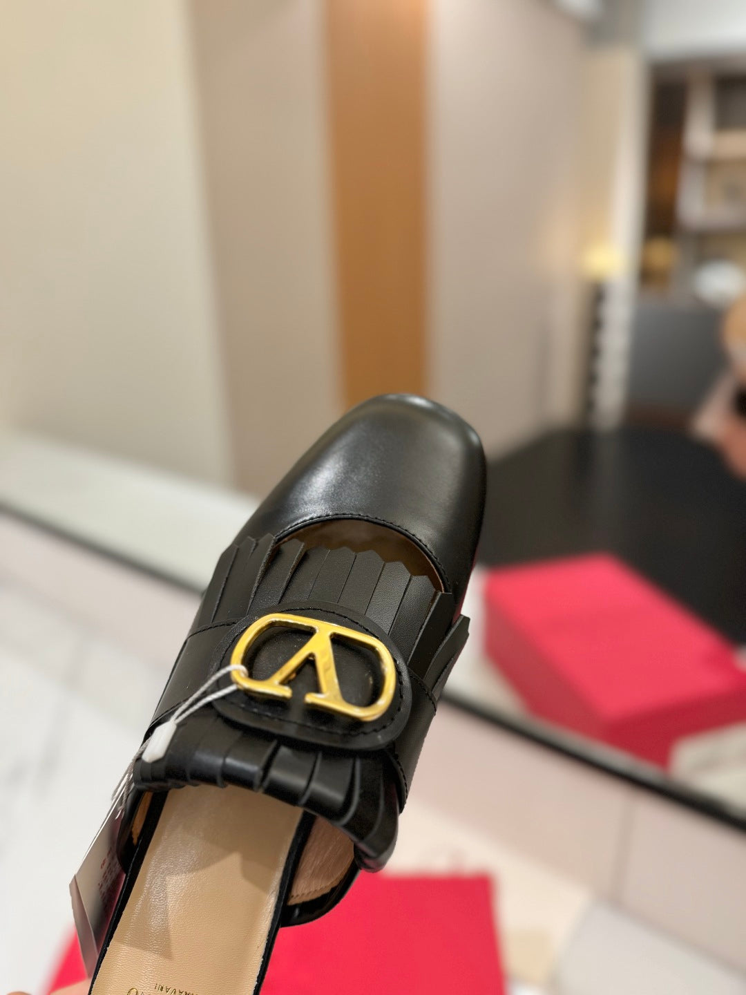 VT 2025 Signature Mule Black Calf Leather 295083