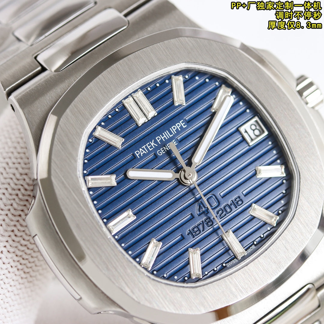 Patek Philippe Nautilus 40mm Blue Dial Steel Case